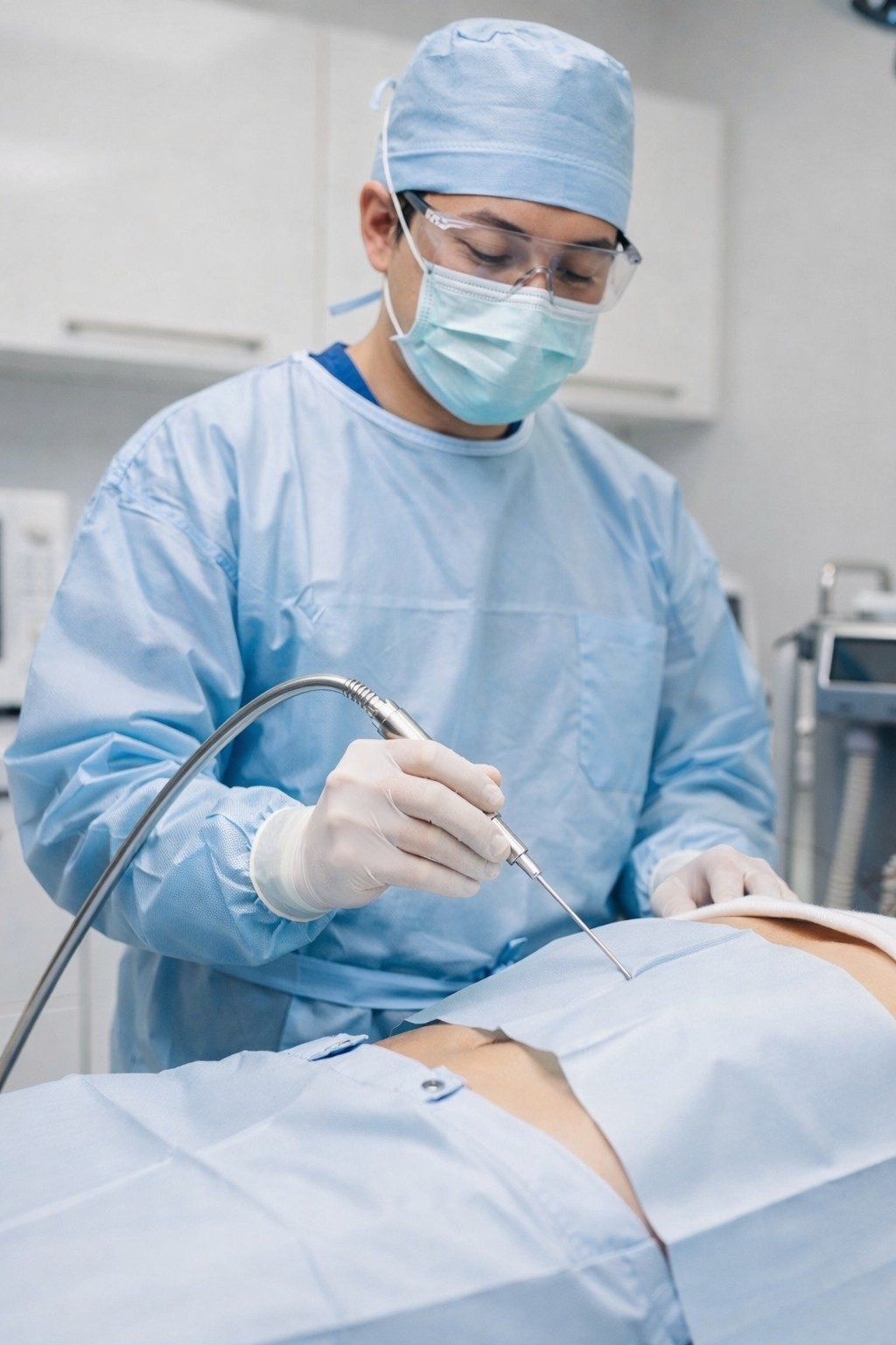 自體脂肪隆乳抽脂步驟示意 自體脂肪隆乳手術抽脂過程示意圖|脂肪移植隆乳手術流程